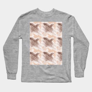 Houndstooth, brown abstract Long Sleeve T-Shirt